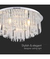 Ø60cm LED Designer kristallen plafondlamp - E14 fitting, helder glas, IP20 binnen
