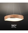 18W LED hanglamp in houtdesign - 2100lm, Ø40cm, 3000K, incl. lichtbron