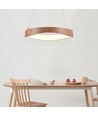 25W LED designer hanglamp in hout - Ø50cm, 3000K, witte behuizing, incl. lichtbron