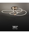 36W LED designer pendellamp - 4150lm, 3000K, goud en zwart, plafondlamp