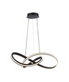 40W LED designer pendellamp, Ø60cm - 3-in-1 CCT, 4800lm, zwart, IP20