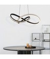 40W LED designer pendellamp, Ø60cm - 3-in-1 CCT, 4800lm, zwart, IP20
