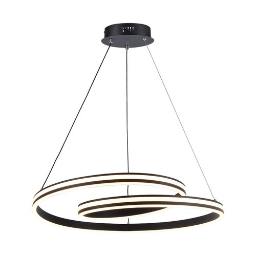 60cm 40W designer pendellamp - 120lm/W, zwart, verstelbare hoogte, metaal, incl. lichtbron