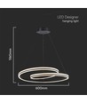 60cm 40W designer pendellamp - 120lm/W, zwart, verstelbare hoogte, metaal, incl. lichtbron