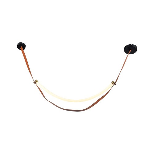 12W Designer plafondlamp - 1440lm, L166cm, metaal, bruin