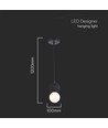 LED Designer Hanglamp G9 - Zwart + Wit Huis