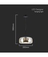 6W Designer pendellamp - Ø35cm, 750lm, 3000K, metaal en glas, binnen plafondlamp