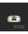 6W Designer pendellamp - Ø35cm, 750lm, 3000K, metaal en glas, binnen plafondlamp