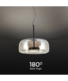 6W Designer pendellamp - Ø35cm, 750lm, 3000K, metaal en glas, binnen plafondlamp