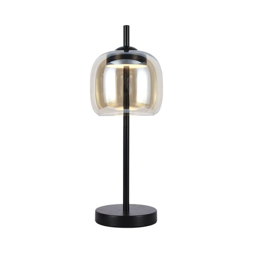 7W Designer LED tafellamp - 700lm, 3000K, metaal en glas, Ø12 x 22,5 cm