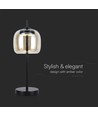 7W Designer LED tafellamp - 700lm, 3000K, metaal en glas, Ø12 x 22,5 cm