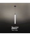 5W LED Designer hanglamp - 600lm, Metaal + Glas, Ø5,5cm, incl. lichtbron