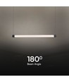 10W LED Designer hanglamp - Zwart/wit, 1300lm, 3000K, modern design