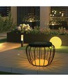 1W Solara designer tuin/tafellamp - Zonne-energie, IP44, zwart, lantaarnvorm, 3000K+6000K, incl. lichtbron