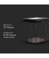 1W Solara designer tuin/tafellamp - Zonne-energie, IP44, zwart, lantaarnvorm, 3000K+6000K, incl. lichtbron