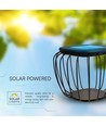 1W Solara designer tuin/tafellamp - Zonne-energie, IP44, zwart, lantaarnvorm, 3000K+6000K, incl. lichtbron
