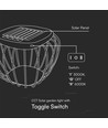 1W Solara designer tuin/tafellamp - Zonne-energie, IP44, zwart, lantaarnvorm, 3000K+6000K, incl. lichtbron