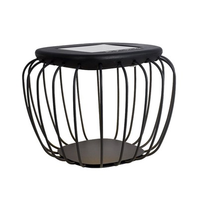 1W Solara designer tuin/tafellamp - Zonne-energie, IP44, 120lm, 3000K+6000K, grijs, lantaarnvorm