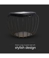 1W Solara designer tuin/tafellamp - Zonne-energie, IP44, 120lm, 3000K+6000K, grijs, lantaarnvorm