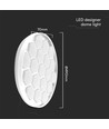 60W Designer Domelight plafondlamp - Ø49cm, 6000lm, dimbaar, incl. afstandsbediening, honingraat cover