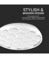 60W Designer Domelight plafondlamp - Ø49cm, 6000lm, dimbaar, incl. afstandsbediening, honingraat cover