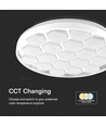 60W Designer Domelight plafondlamp - Ø49cm, 6000lm, dimbaar, incl. afstandsbediening, honingraat cover