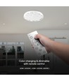60W Designer Domelight plafondlamp - Ø49cm, 6000lm, dimbaar, incl. afstandsbediening, honingraat cover
