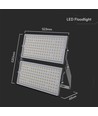 500W LED breedstraler met Samsung chip - 135lm/W, IP65, zwart, buiten, 67500lm
