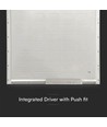 60x60 LED paneel, 36W - 120lm/W, IP65, flicker free, wit frame