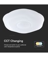 40W LED Designer Dome plafondlamp - 4000lm, 3-in-1 CCT, dimbaar, incl. afstandsbediening, bloemenpatroon
