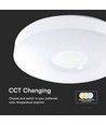 LED Designer Koepellamp - 20W/40W/20W, Afstandsbediening, Victory Wit Kapje, Dimbaar