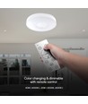 LED Designer Koepellamp - 20W/40W/20W, Afstandsbediening, Victory Wit Kapje, Dimbaar