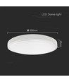 18W Ø25cm LED plafondlamp - 100lm/W, Samsung LED chip, IP44, witte rand, 4000K