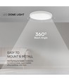 36W LED plafondlamp - Ø35cm, Samsung LED chip, IP44, witte rand, 4000K