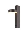 8W wandlamp met USB - 3000K, zwart, incl. lichtbron