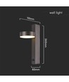 8W wandlamp met USB - 3000K, zwart, incl. lichtbron
