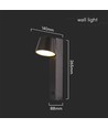 8W LED wandlamp met USB - 3000K, 900lm, IP20, zwart, draaibaar, binnen, incl. lichtbron