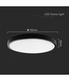 18W LED plafondlamp met Samsung chip - Ø25cm, IP44, zwarte rand, 5 jaar garantie