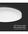 24W LED sensorlamp met Samsung chip - Ø35cm, IP44, witte rand, ingebouwde microgolfsensor