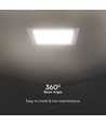 3W Vierkant LED inbouwpanel met backlight - Samsung LED chip, 330lm, Zaagmaat: Ø7,5-8 cm, Afmeting: 9x9 cm