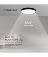 36W LED plafondlamp - IP44, Ø35cm, zwarte rand, Samsung LED chip