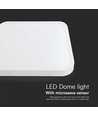 36W LED sensorlamp - IP44, 42 x 42cm, Samsung LED Chip, witte rand, afstandsbediening, ingebouwde sensor, incl. lichtbron