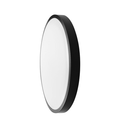 18W LED sensorlamp - IP44, Ø29,5cm, zwarte rand, ingebouwde sensor, afstandsbediening, incl. lichtbron