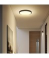 18W LED sensorlamp - IP44, Ø29,5cm, zwarte rand, ingebouwde sensor, afstandsbediening, incl. lichtbron