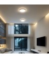 24W LED sensorlamp - IP44, Ø35cm, zwarte rand, ingebouwde sensor, afstandsbediening, incl. lichtbron
