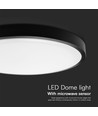 24W LED sensorlamp - IP44, Ø35cm, zwarte rand, ingebouwde sensor, afstandsbediening, incl. lichtbron