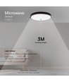 36W LED sensorlamp met Samsung chip - Ø42cm, IP44, zwarte rand, 4000K, 5 jaar garantie