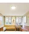 18W LED sensorlamp - IP44, 29,5 x 29,5cm, Samsung LED Chip, zwarte rand, afstandsbediening, ingebouwde sensor, incl. lichtbron