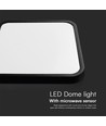 36W LED sensorlamp - IP44, 42x42cm, zwarte rand, Samsung Chip, 4000K, ingebouwde microgolfsensor
