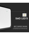 36W LED sensorlamp - IP44, 42x42cm, zwarte rand, Samsung Chip, 4000K, ingebouwde microgolfsensor